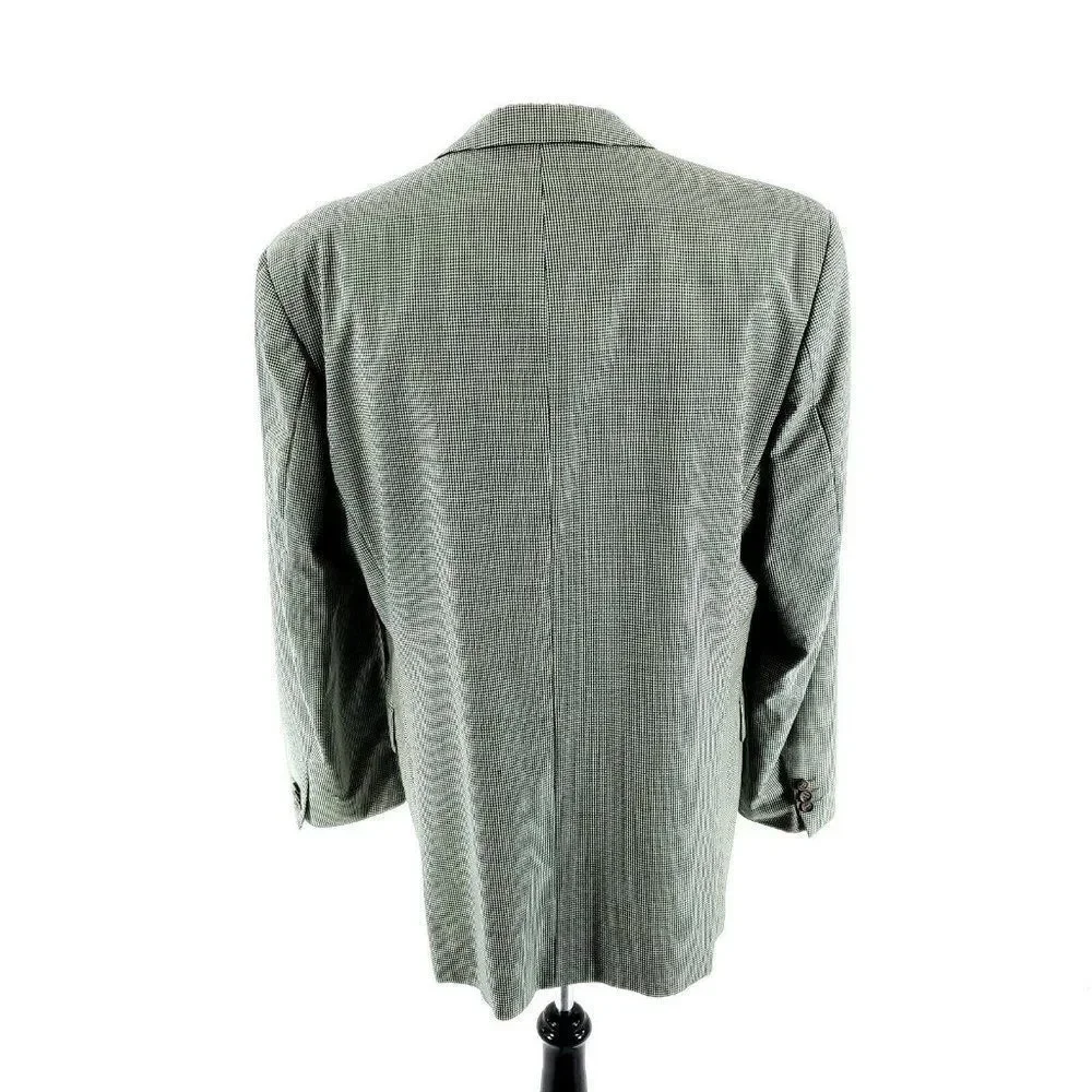 Hugo Boss Tatlagia‎ Wool 3 Button Blazer 42L Blue Cream Teal Plaid